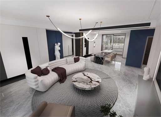 中?！ぞ砰?43平米簡約輕法式風效果圖