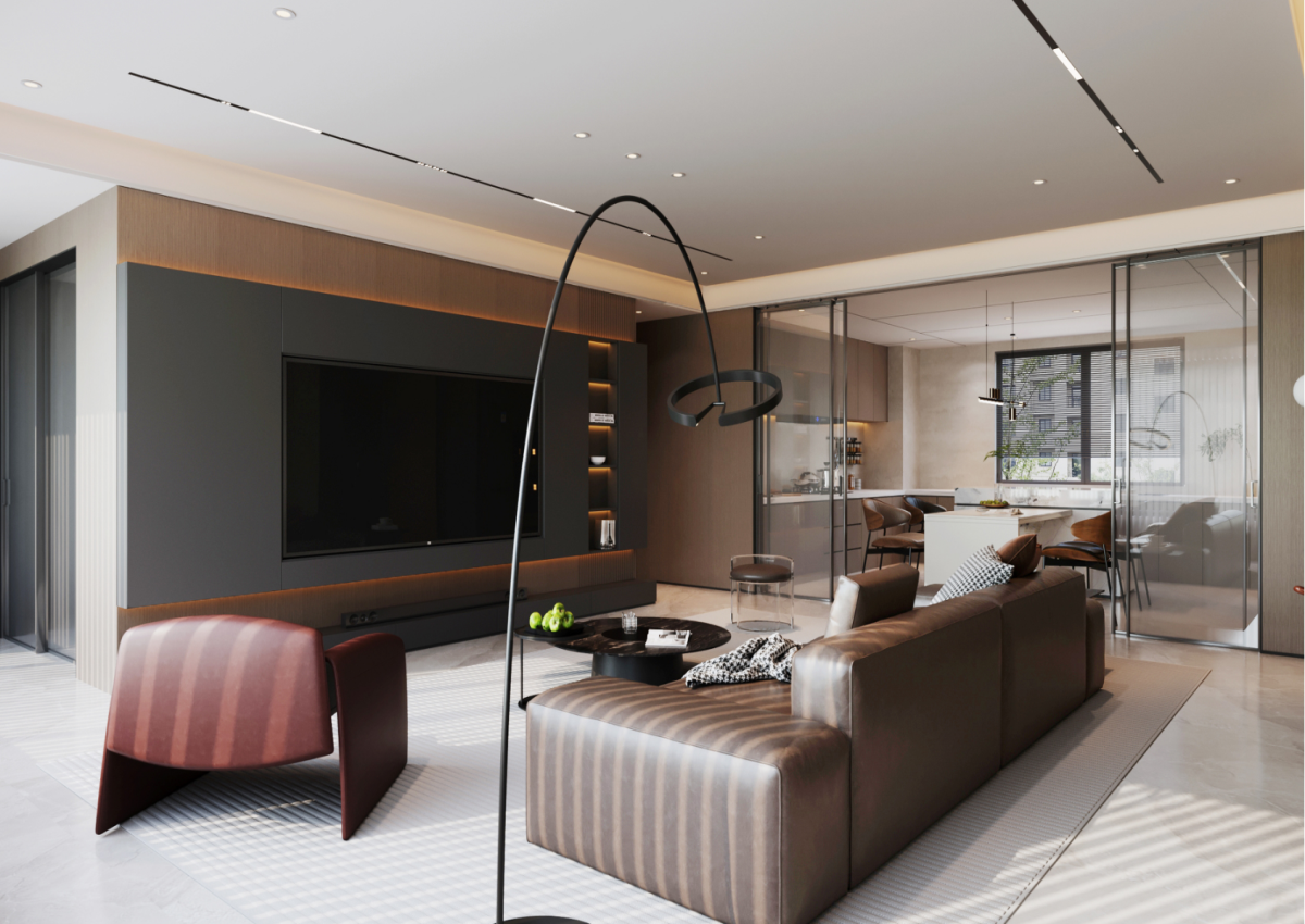 星耀閱海169㎡ | 驚艷！黑棕色系的意式極簡(jiǎn)不顯壓抑反而通透敞亮？！