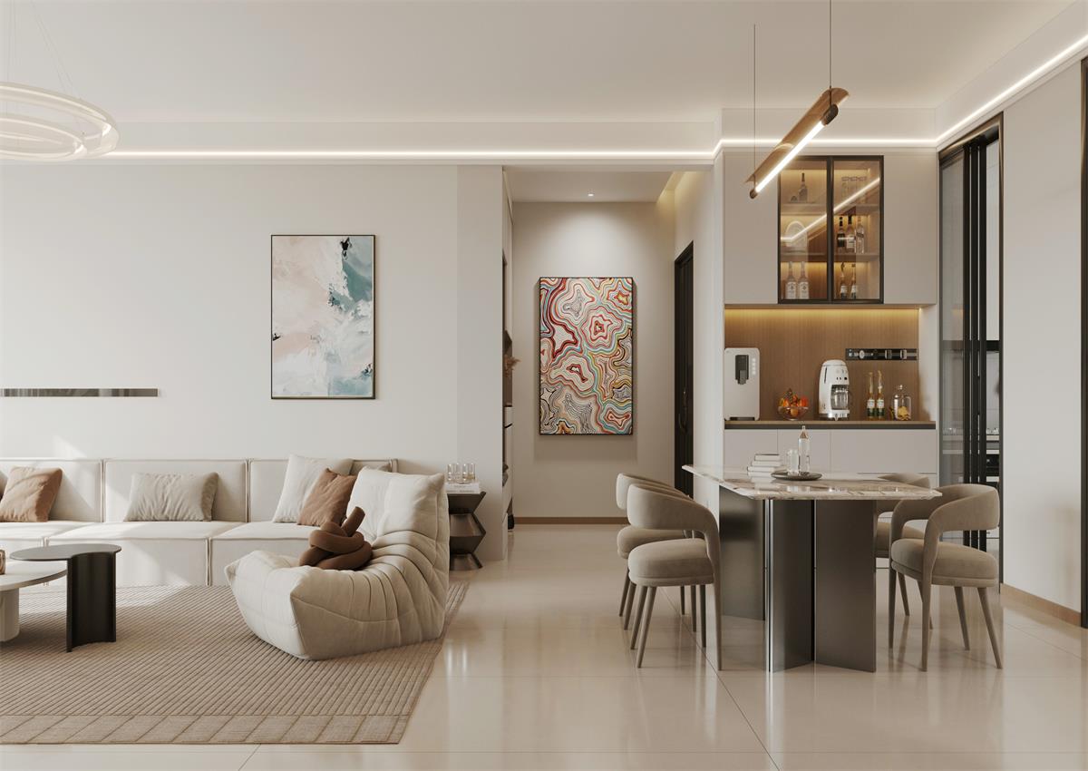 玉庭華府142㎡ | 給喧囂世界按下暫停鍵，現(xiàn)代簡(jiǎn)約風(fēng)的松弛感誰(shuí)能拒絕！