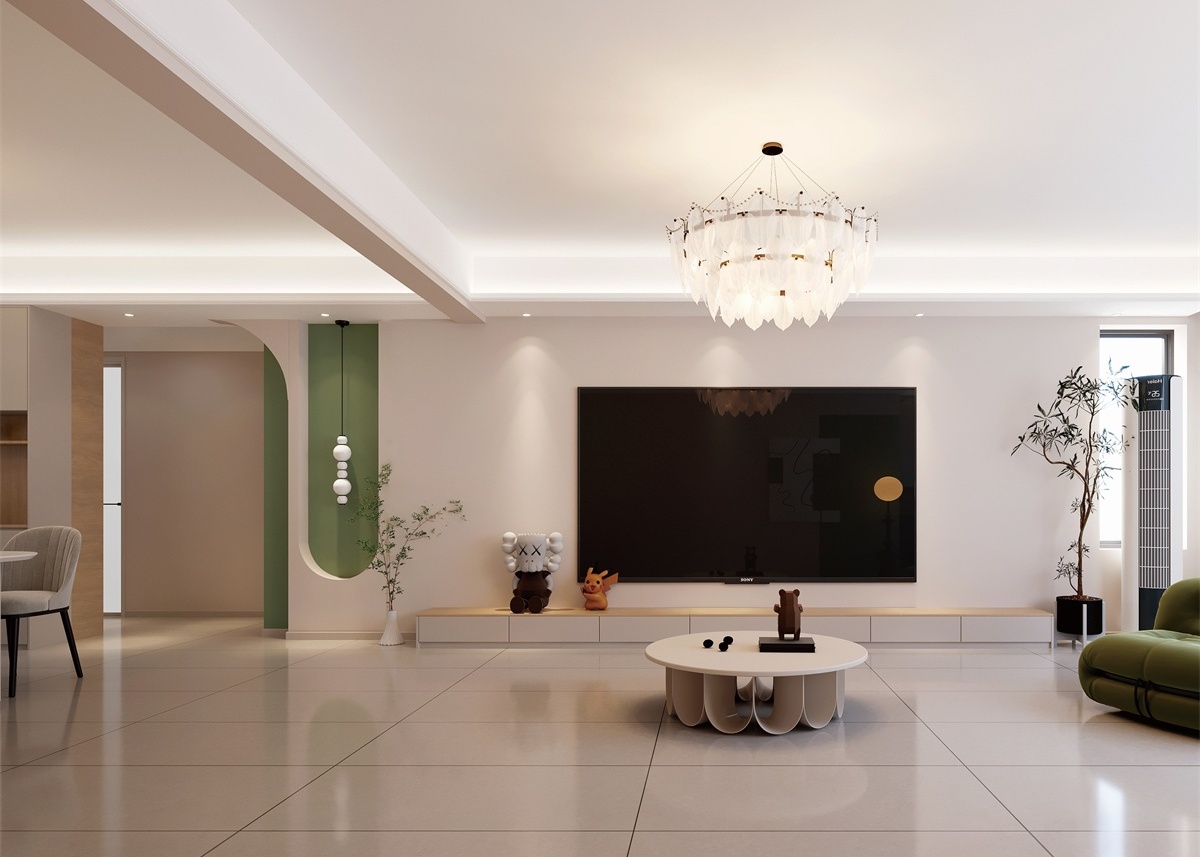 中海河山郡 | 133㎡輕法式浪漫，『奶油白+薄荷綠』美的剛剛好！